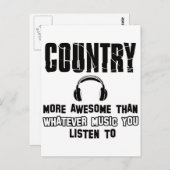 Country-Musik Postkarte (Vorne/Hinten)