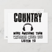 Country-Musik Postkarte (Vorne/Hinten)