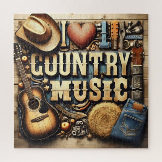 Country-Musik. Puzzle (Vertikal)