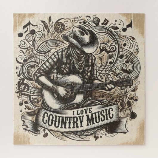 Country-Musik. Puzzle (Vertikal)