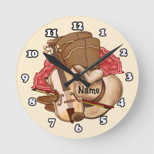 Country-Musik  Runde Wanduhr