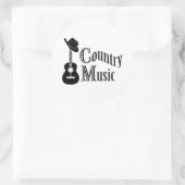 Country Musik Runder Aufkleber (Tasche)