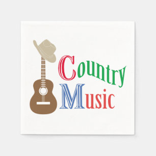 Country Musik Serviette