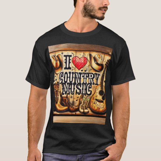 Country-Musik. T-Shirt (Vorderseite)