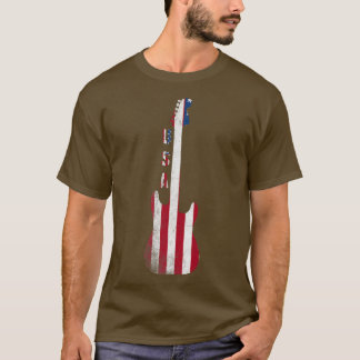 Country-Musik USA Vintage-Gitarre amerikanische Fl T-Shirt
