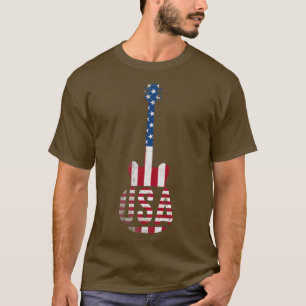 Country-Musik USA Vintage-Gitarre amerikanische Fl T-Shirt