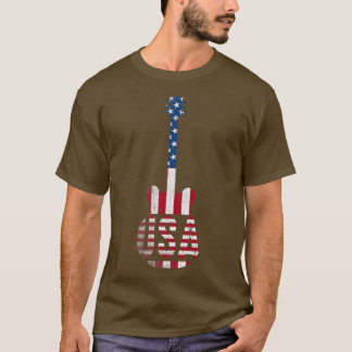 Country-Musik USA Vintage-Gitarre amerikanische Fl T-Shirt