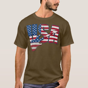 Country-Musik USA Vintage-Gitarre amerikanische Fl T-Shirt