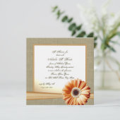 Country Orange Daisy Brautparty Einladung (Stehend Vorderseite)