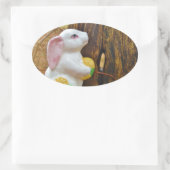 Country Ostersonne Ovaler Aufkleber (Tasche)