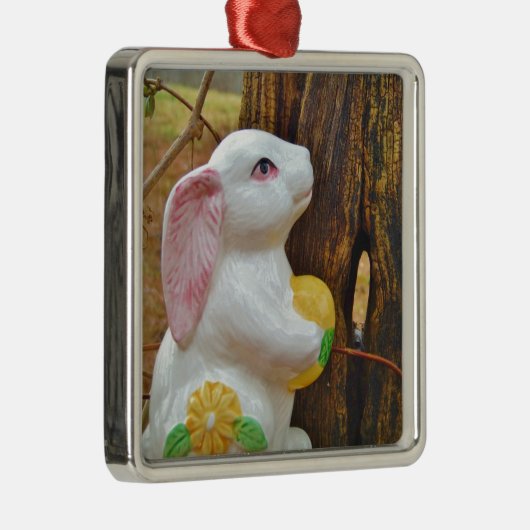 Country Ostersonne Silbernes Ornament (Rechts)