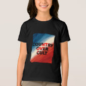 Country Over Cult – Patriotic Paint Streaks Tri-Blend Shirt (Vorderseite)
