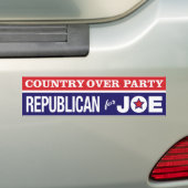 Country Over Party / Republikaner für Joe Biden Autoaufkleber (Auf Auto)
