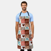 Country Patchwork Bauernhof Küche Schürze (Getragen)