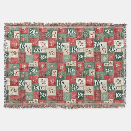 Country patchwork christmas pattern decke (Vorderseite)