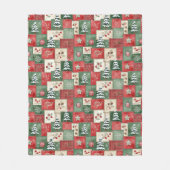 Country patchwork christmas pattern fleecedecke (Vorderseite)