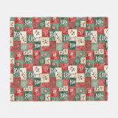 Country patchwork christmas pattern fleecedecke (Vorderseite (Horizontal))