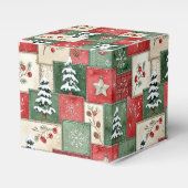 Country patchwork christmas pattern geschenkschachtel (Vorderseite)