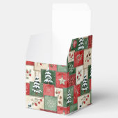 Country patchwork christmas pattern geschenkschachtel (Geöffnet)
