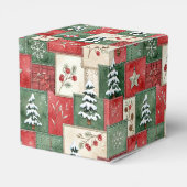 Country patchwork christmas pattern geschenkschachtel (Rückseite)