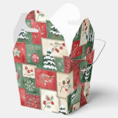 Country patchwork christmas pattern geschenkschachtel (Geöffnet)