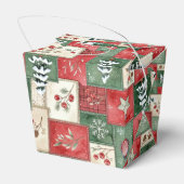 Country patchwork christmas pattern geschenkschachtel (Rückseite)