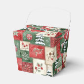 Country patchwork christmas pattern geschenkschachtel (Vorderseite)
