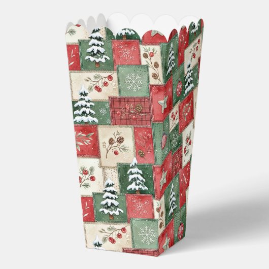 Country patchwork christmas pattern geschenkschachtel (Vorderseite)