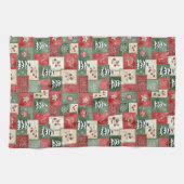 Country patchwork christmas pattern geschirrtuch (Horizontal)