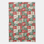 Country patchwork christmas pattern geschirrtuch (Vertikal)