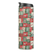 Country patchwork christmas pattern thermosbecher (Nach rechts gedreht)