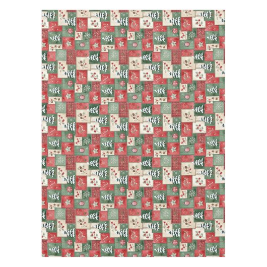 Country patchwork christmas pattern tischdecke (Vorderseite)