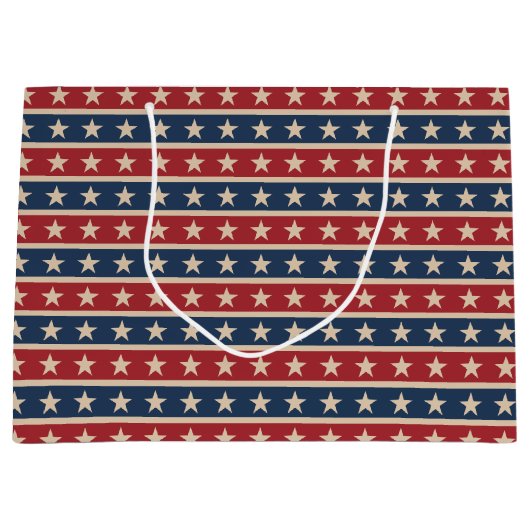 Country Patriotic Stars Streifen Große Geschenktas Große Geschenktüte (Vorderseite)