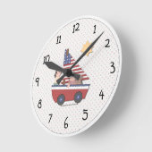 Country Patriotic Wall Clock Runde Wanduhr (Winkel)