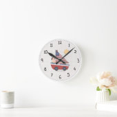 Country Patriotic Wall Clock Runde Wanduhr (Zuhause)