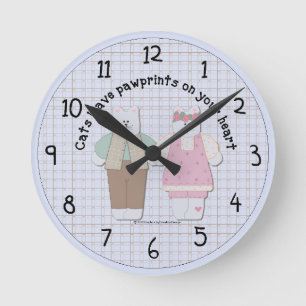 Country Paw-Uhr Runde Wanduhr