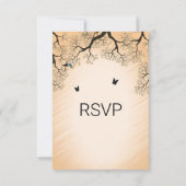 Country Peach Thema Hochzeit RSVP Karte (Rückseite)