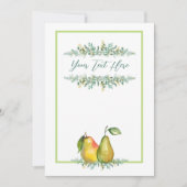 Country Pear Wedding Einladung 12x18" (Vorderseite)