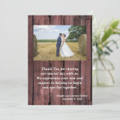 Country Pferde Red Barnboard Danke Karte (Stehend Vorderseite)