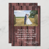 Country Pferde Red Barnboard Danke Karte (Vorne/Hinten)