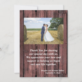 Country Pferde Red Barnboard Danke Karte