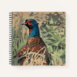 Country Pheasant Male Bird Gray Personal Journal Notizblock