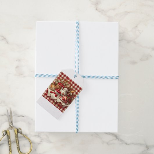 Country Picnic Gift tag Geschenkanhänger (Mit Garn)