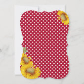 Country Picnic mit Sonnenblumen Einladung zum Gebu (Rückseite)