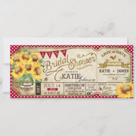Country Picnic Sonnenblumen Rustikales Brautparty Save The Date