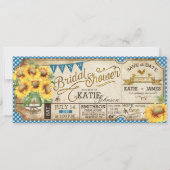 Country Picnic Sonnenblumen Rustikales Brautparty Save The Date (Vorderseite)