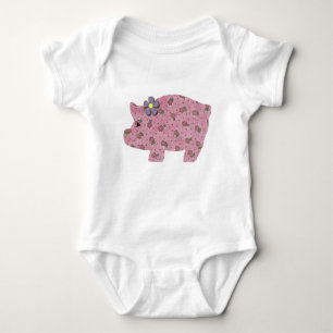 Country Pig Jersey Bodysuit Baby Strampler
