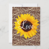 Country Pine Needles Sonnenblumen Einladungen (Rückseite)