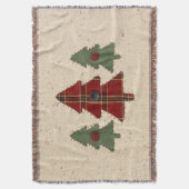 Country Pine Tree Throw Blanket Decke (Vorderseite Vertikal)
