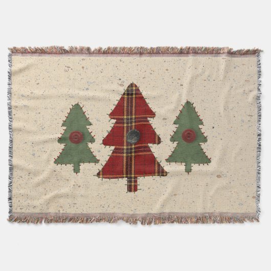 Country Pine Tree Throw Blanket Decke (Vorderseite)